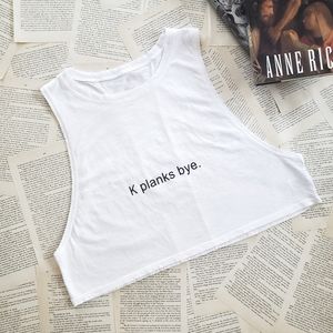 NWOT OFFLINE K Planks Bye Graphic Crop Tank